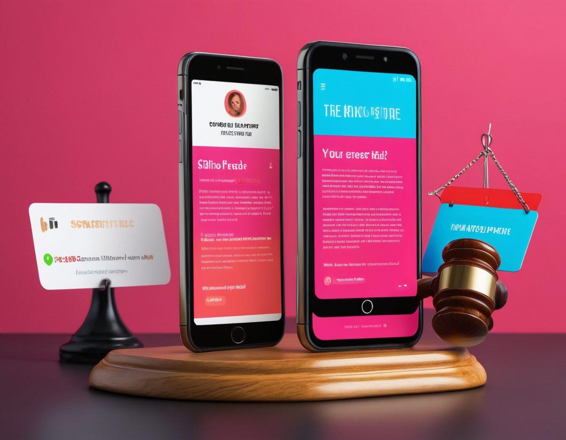 A visually striking illustration of a smartphone displaying a spam call screen, contrasted with a bright 'Do Not Disturb' sign. Surrounding the phone, symbolic representations of laws and regulations, such as scales of justice and a gavel, hinting at telemarketing rights. The background features a serene, spam-free atmosphere, conveying a sense of peace and privacy. Bold text overlays reading 'Your Rights' and 'Spam-Free Experience'. colorful and modern design style.